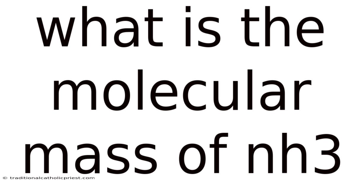 What Is The Molecular Mass Of Nh3