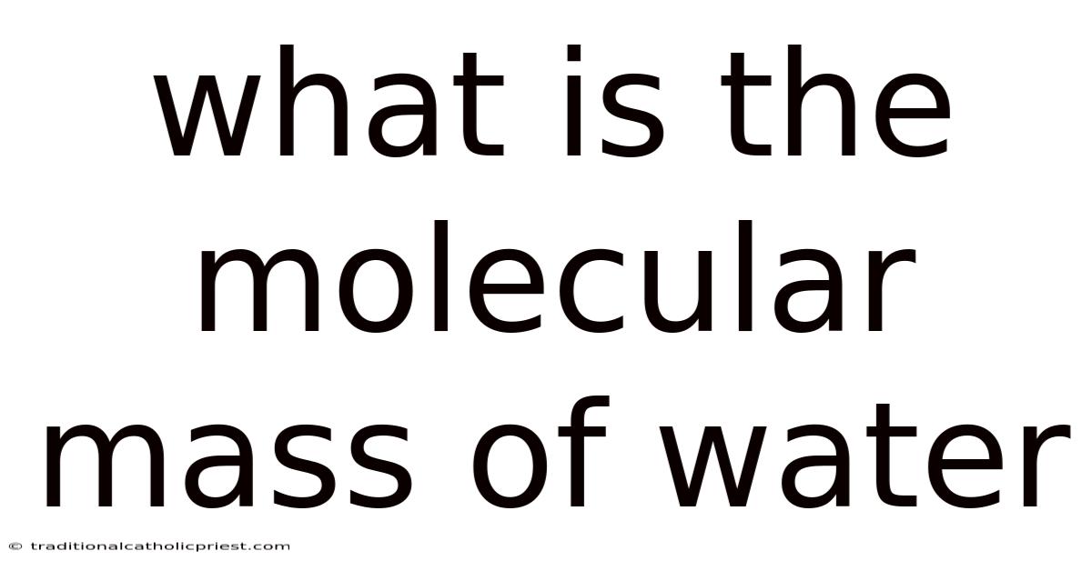 What Is The Molecular Mass Of Water