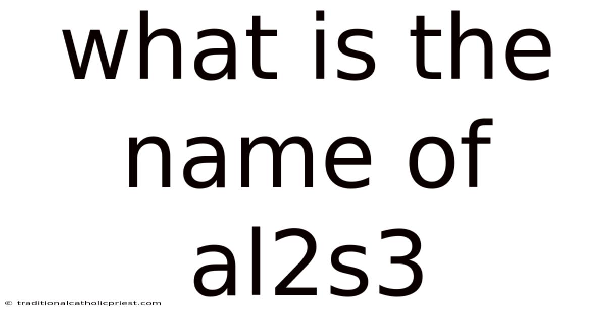 What Is The Name Of Al2s3