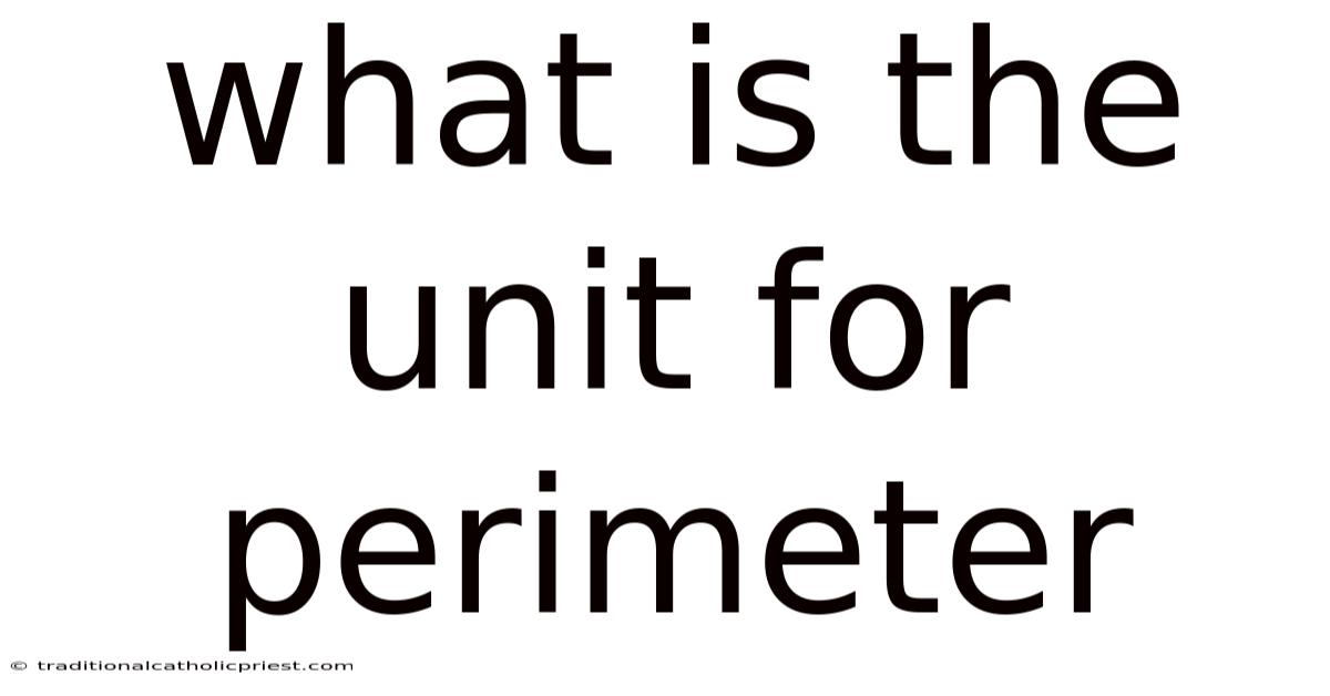 What Is The Unit For Perimeter