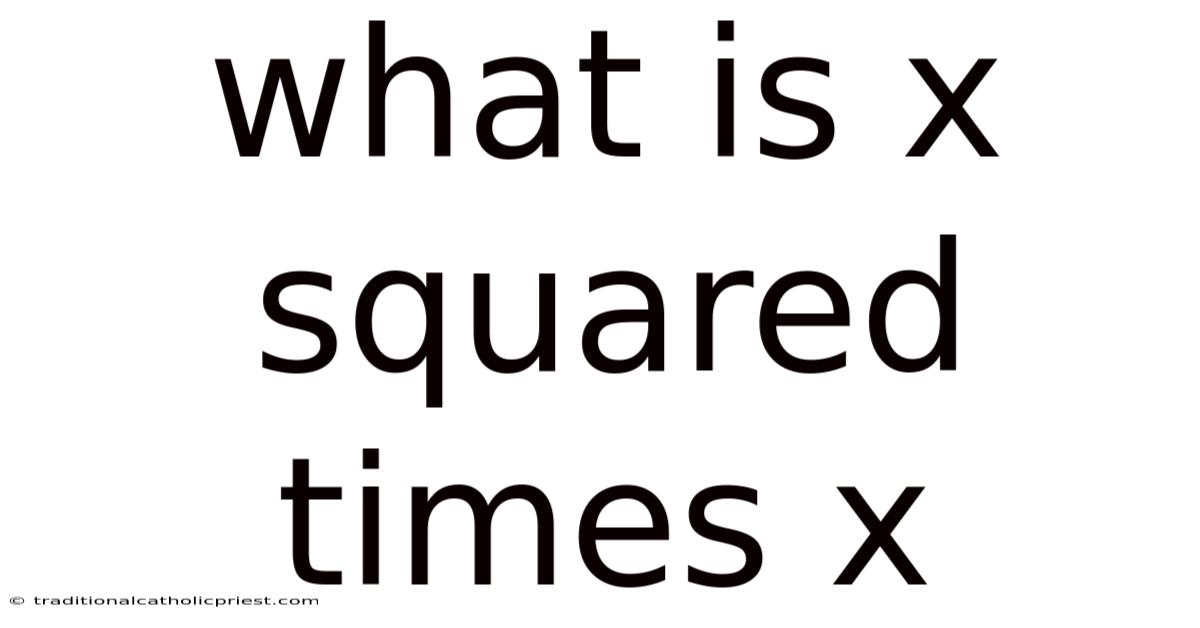 What Is X Squared Times X
