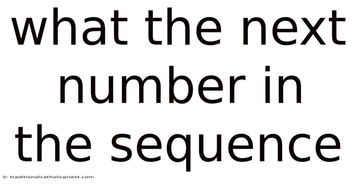 What The Next Number In The Sequence