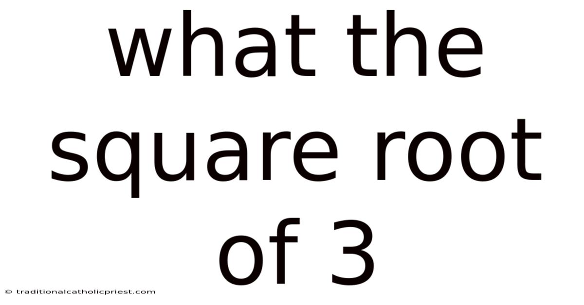 What The Square Root Of 3