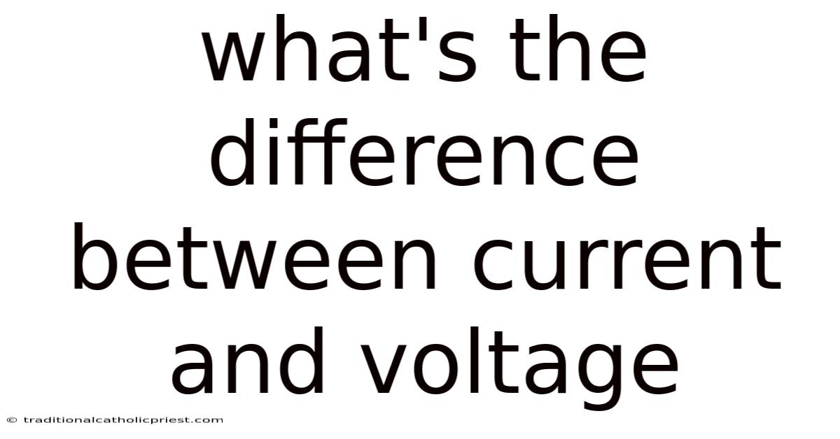 What's The Difference Between Current And Voltage