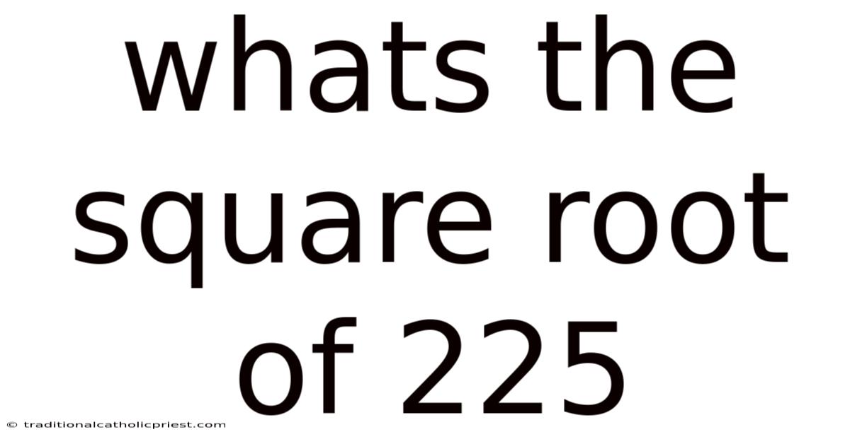 Whats The Square Root Of 225
