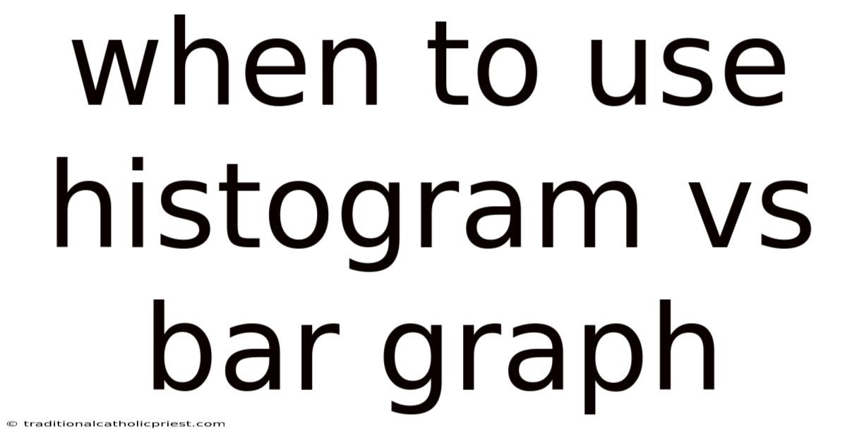 When To Use Histogram Vs Bar Graph