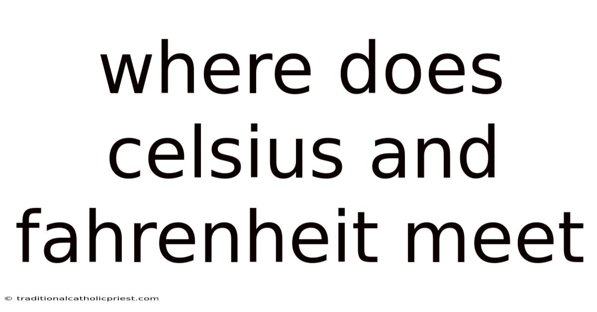 Where Does Celsius And Fahrenheit Meet