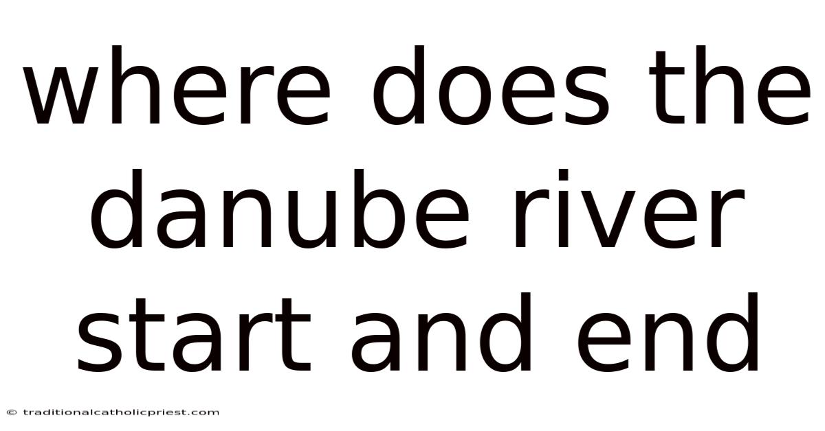 Where Does The Danube River Start And End