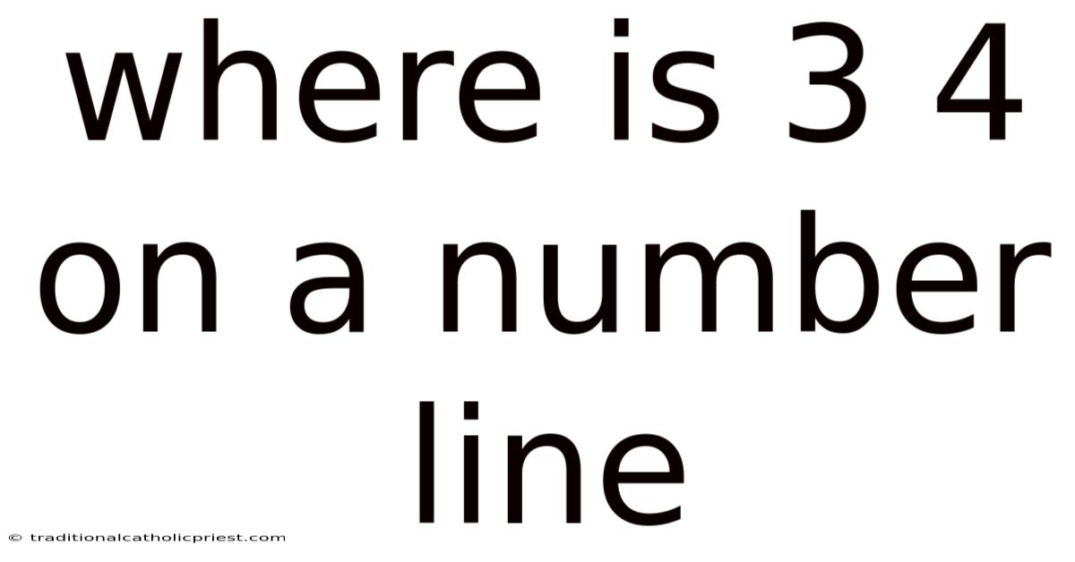 Where Is 3 4 On A Number Line