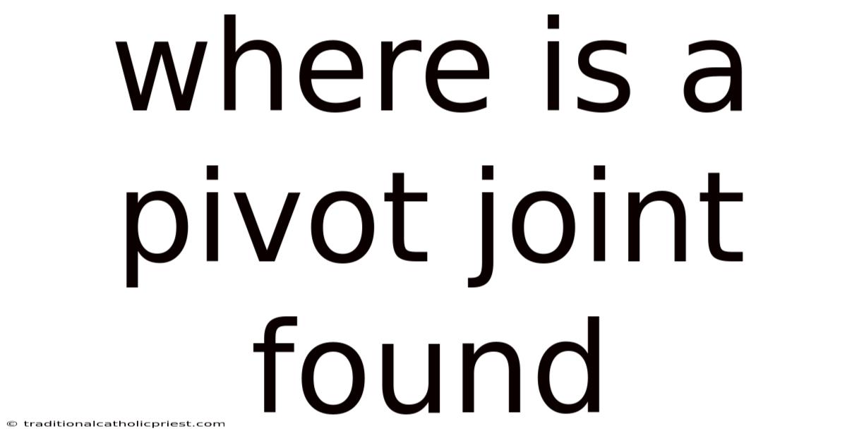 Where Is A Pivot Joint Found