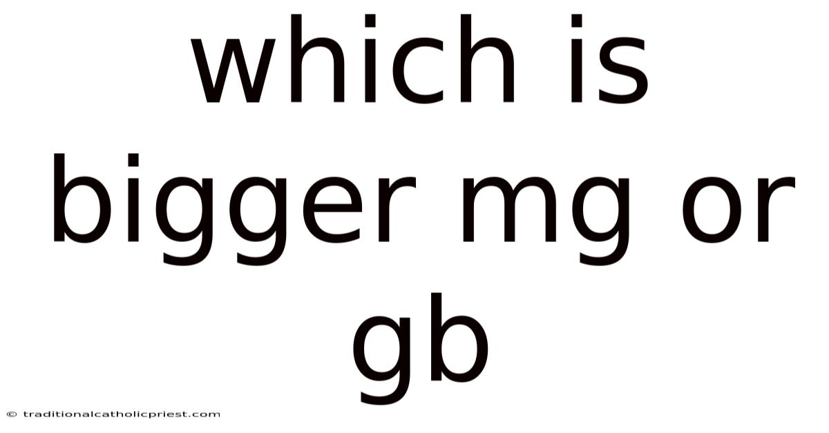 Which Is Bigger Mg Or Gb