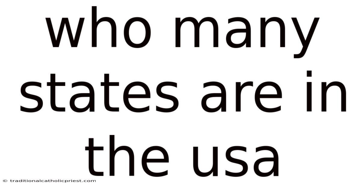 Who Many States Are In The Usa