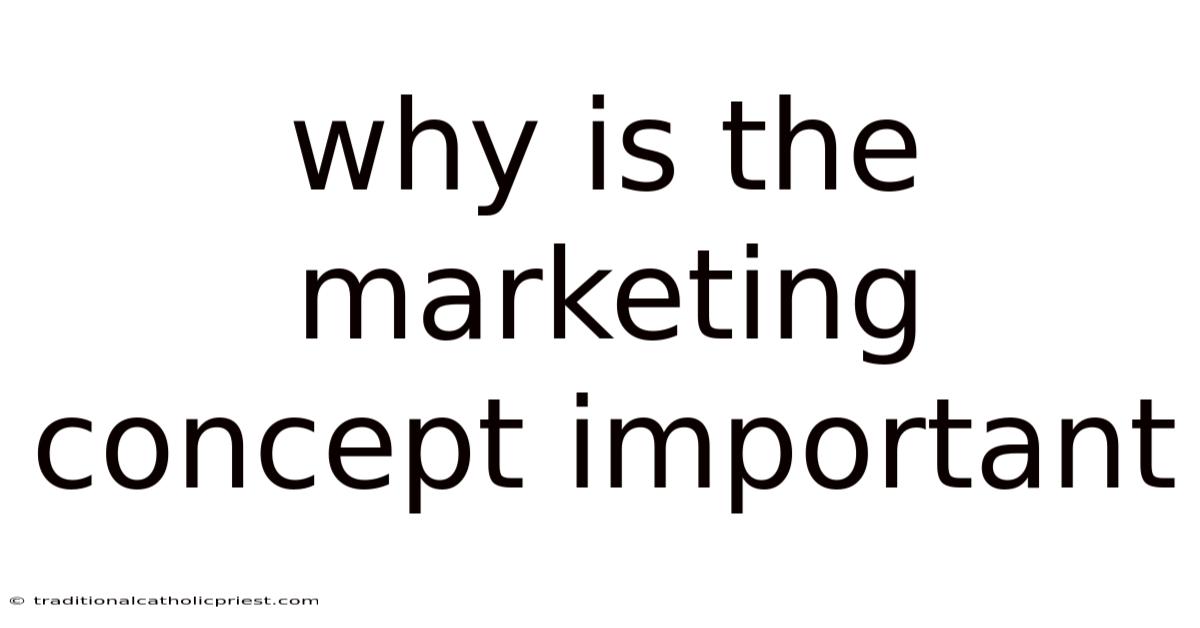 Why Is The Marketing Concept Important