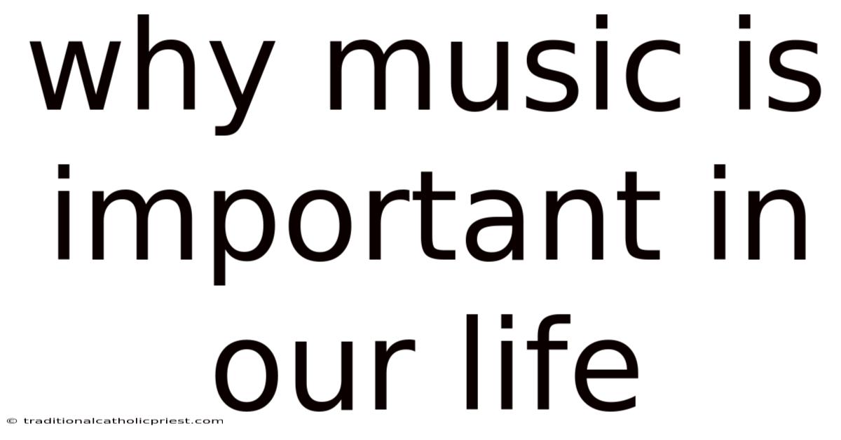 Why Music Is Important In Our Life