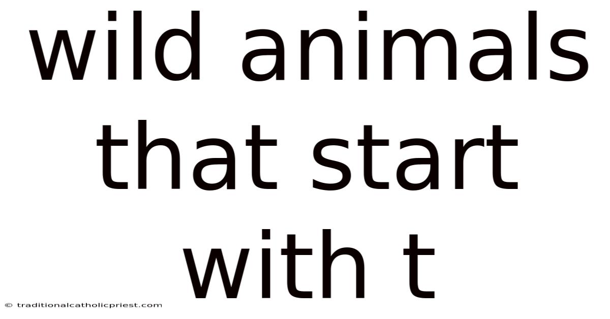 Wild Animals That Start With T