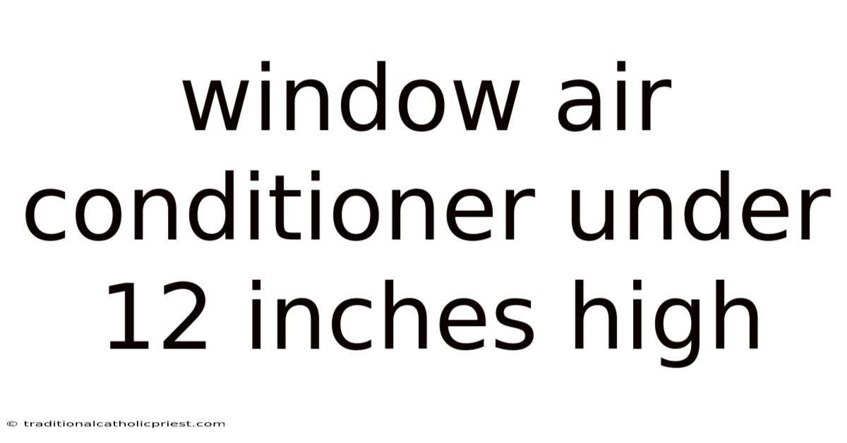Window Air Conditioner Under 12 Inches High